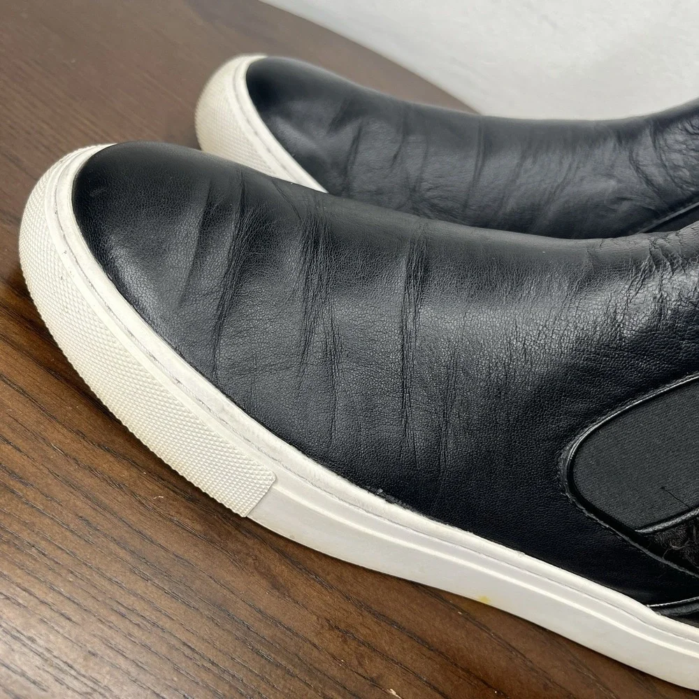 Tory Burch Rosette Boots Women's 8.5M Black Leather Chelsea Sneakers‎ Booties